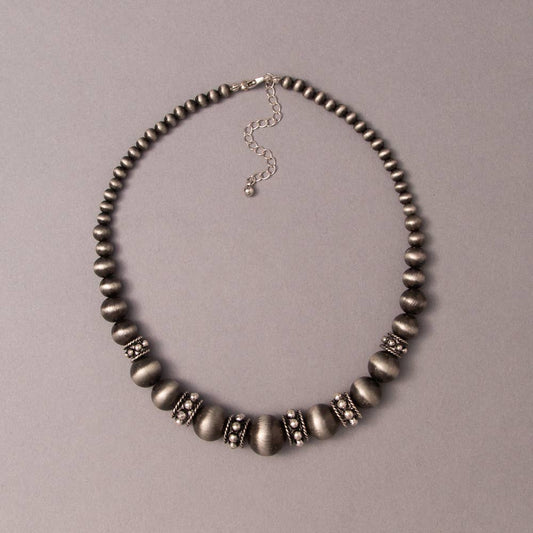 Western Beaded Necklace with Rhinestone Spacers