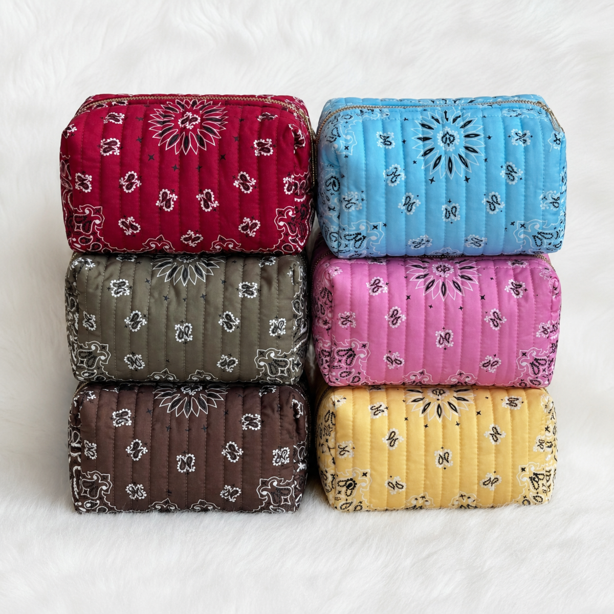 Bandana Cosmetic Case, Everyday Travel Pouch