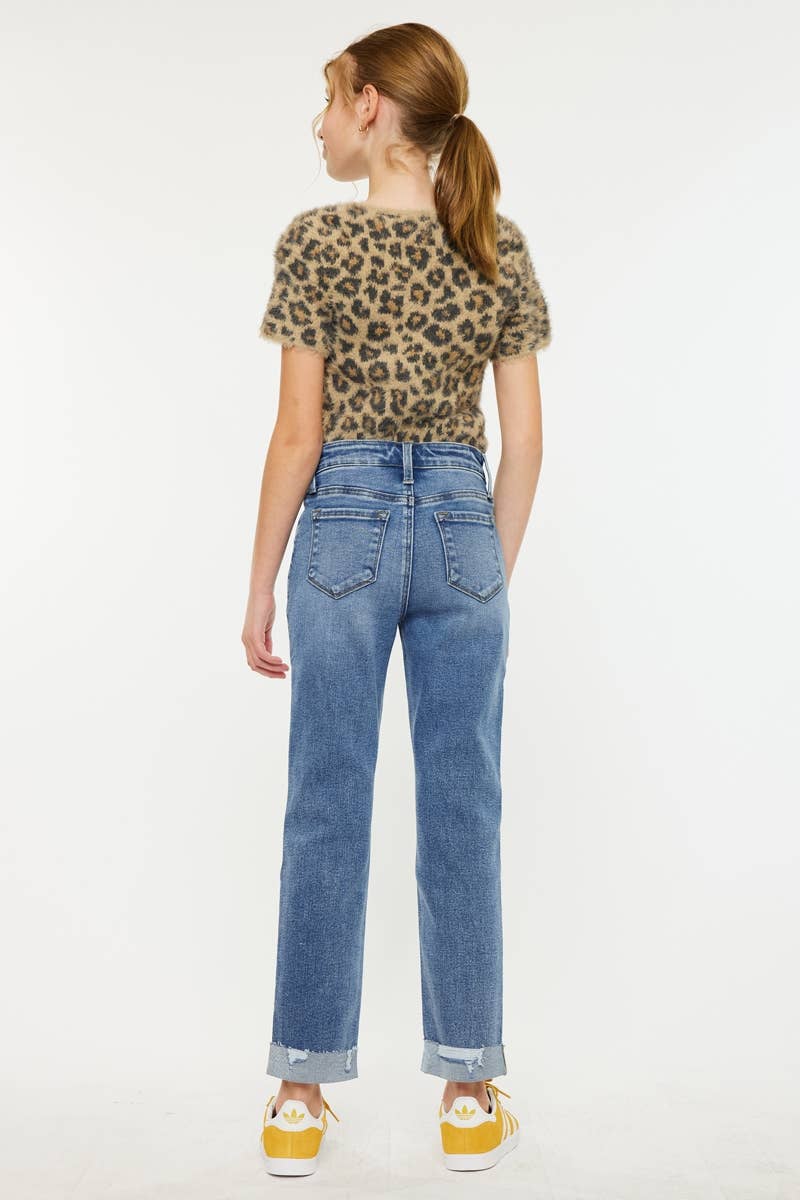 YOUTH HIGH RISE SLIM STRAIGHT JEANS