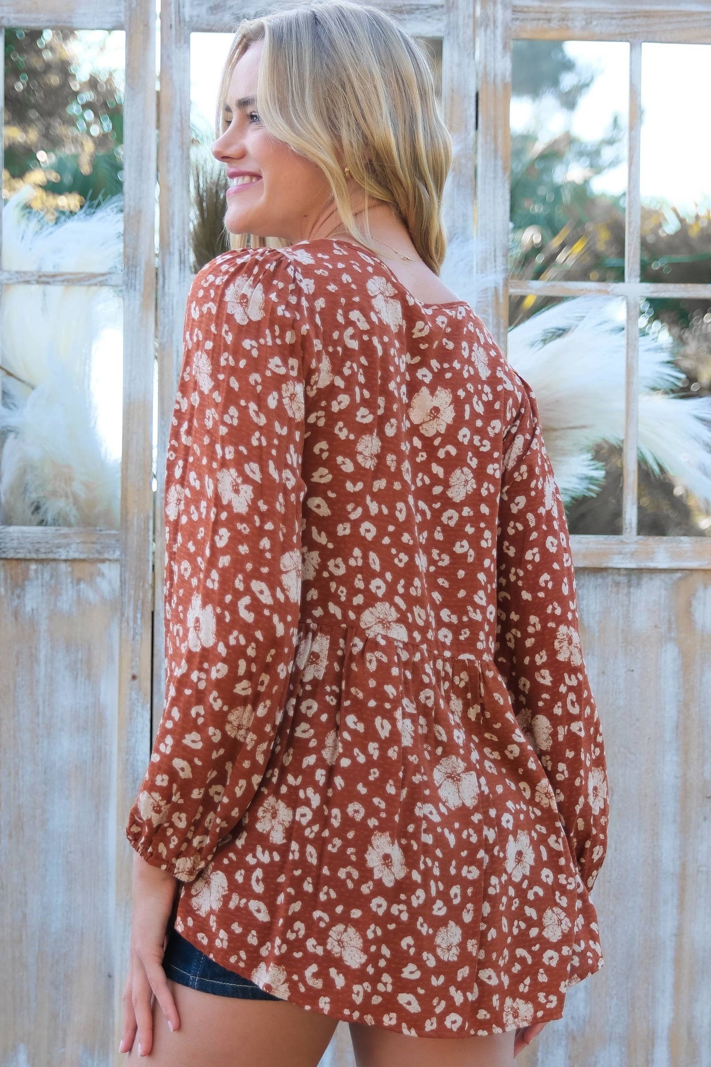 Floral Babydoll Blouse