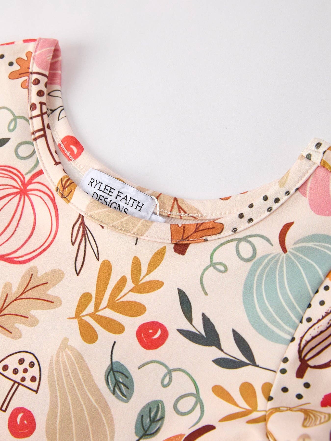 Halloween Pumpkin Leaf Print Dress