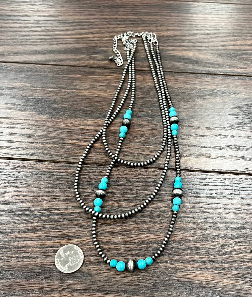 22" Navajo Turquoise Necklace