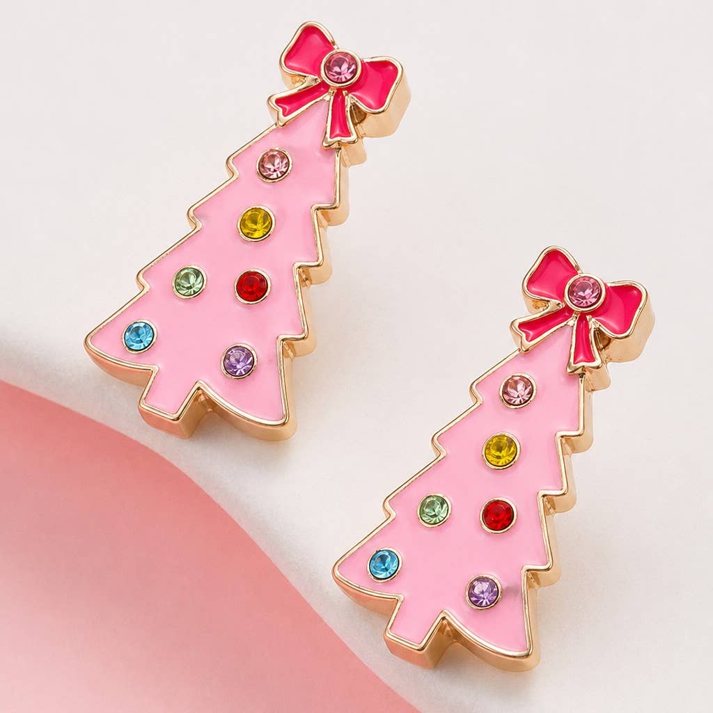 CHRISTMAS TREE STUD EARRINGS