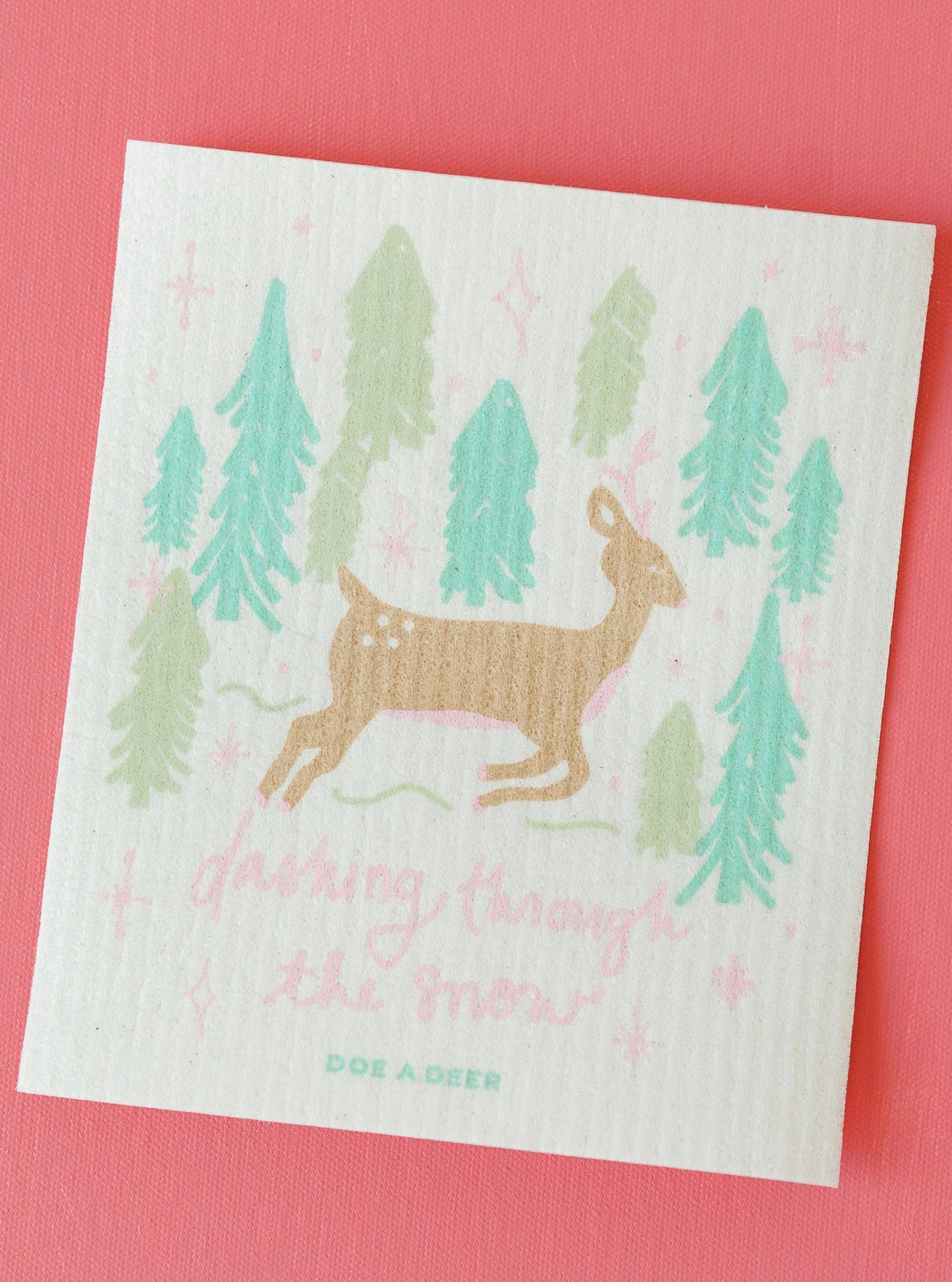 Dashing Through The Snow Swedish Dishcloth