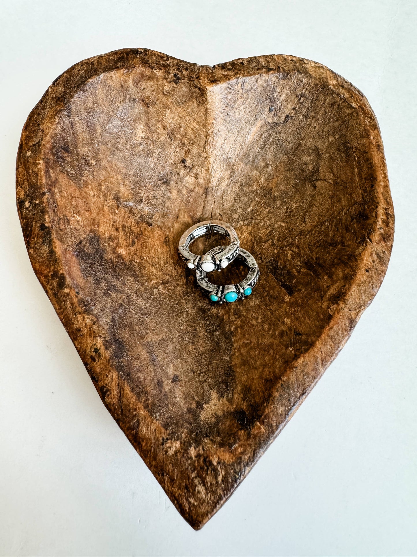 Western Simple Stretch Ringm- turquoise | white