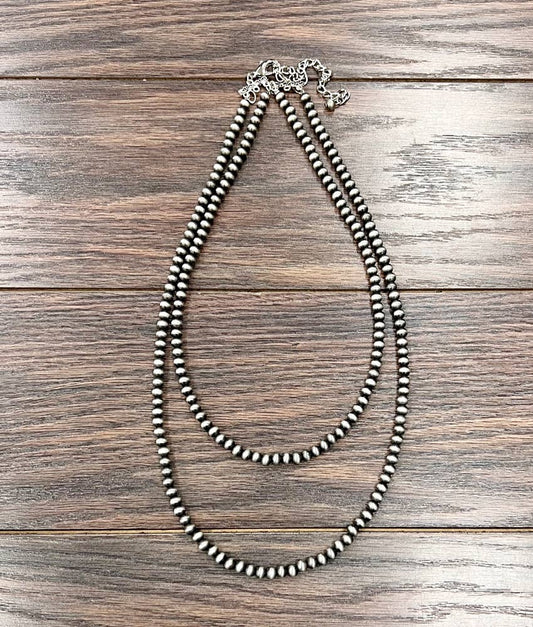 24" 2-strand Navajo Bead Necklace