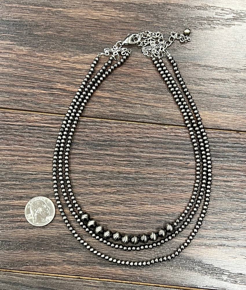 17" Polish Navajo Bead Necklace