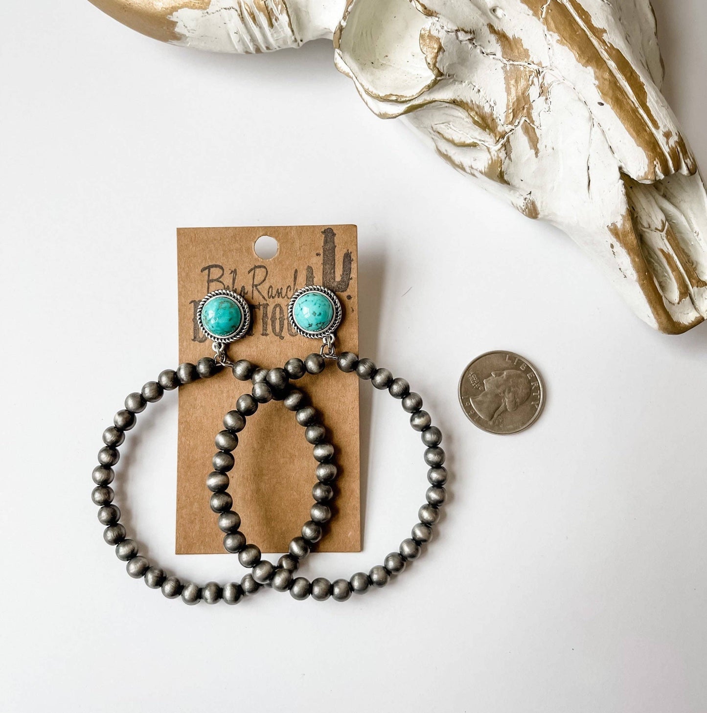 Hoop Stone Earrings