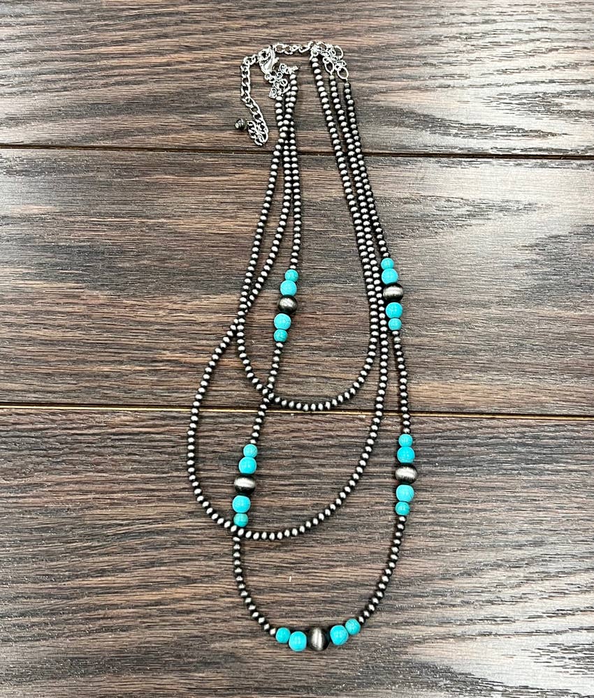 22" Navajo Turquoise Necklace