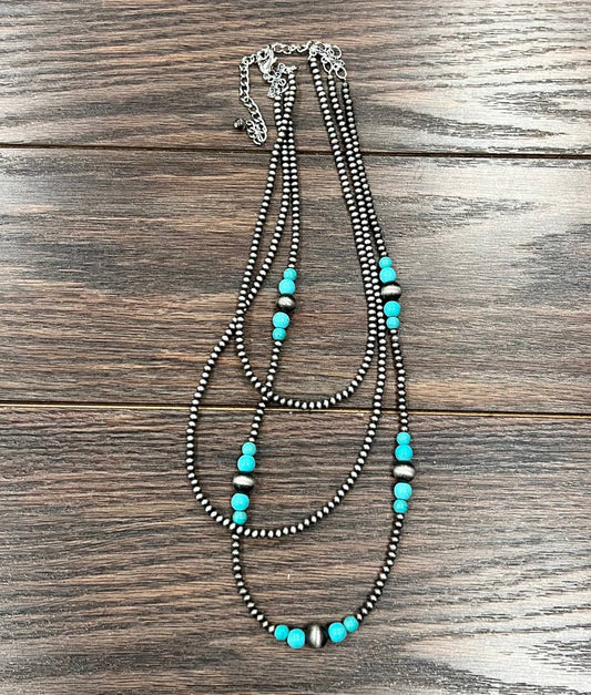 22" Navajo Turquoise Necklace