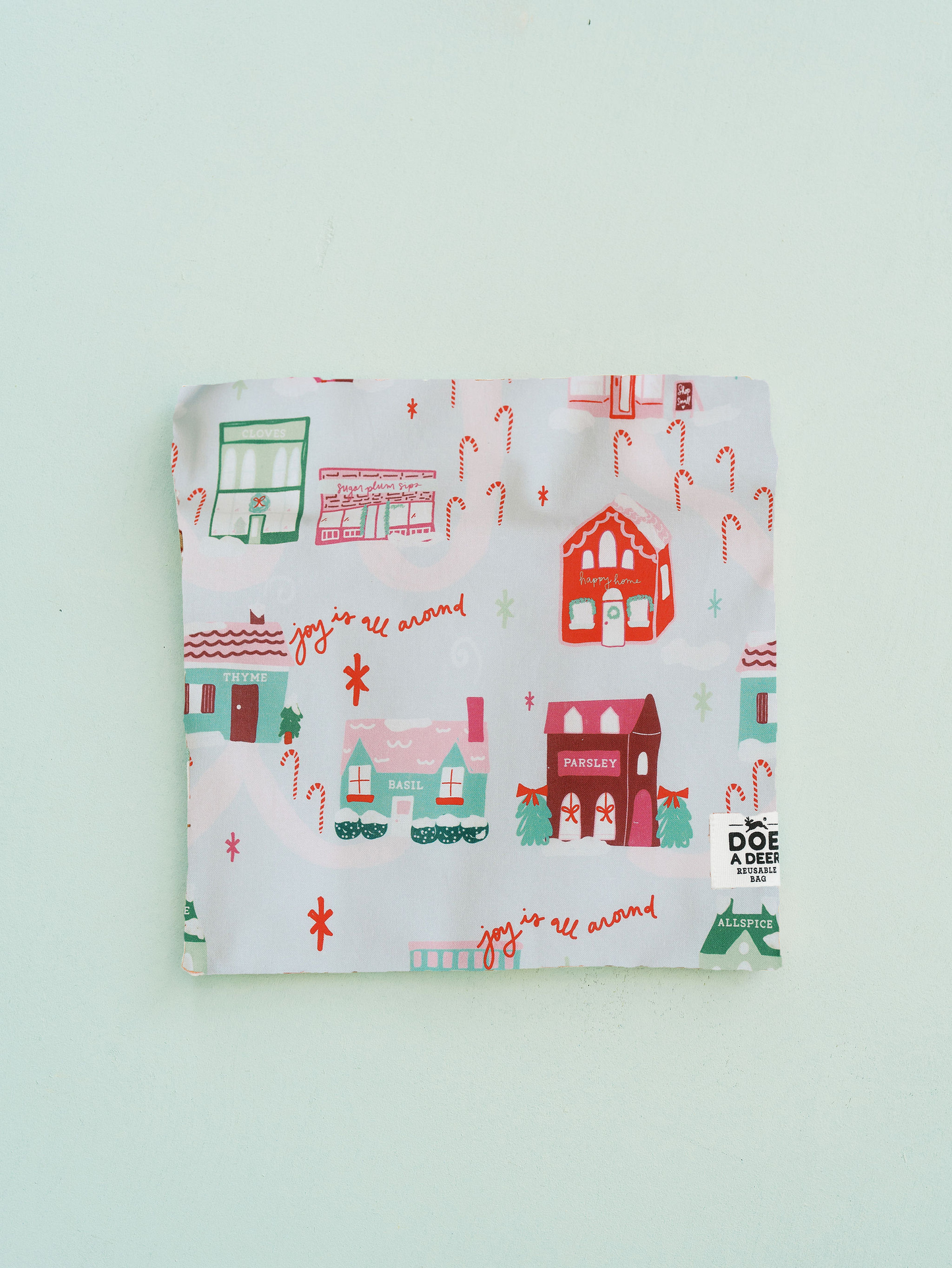 Christmas Village Reusable Snack Bag