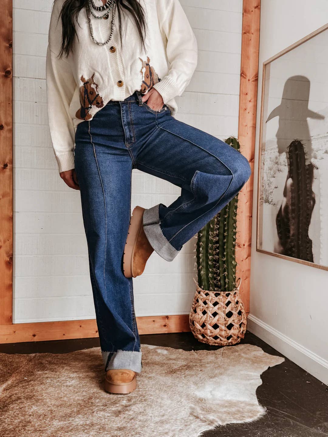 Casual Stretch Straight Leg Jeans