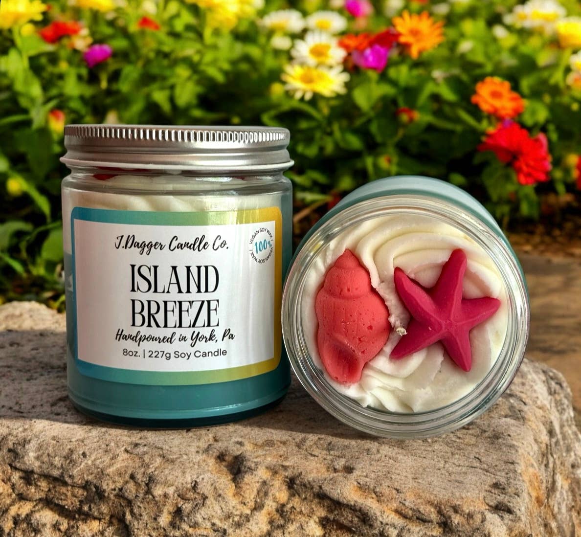 8oz. Beach Themed Dessert Soy Candle