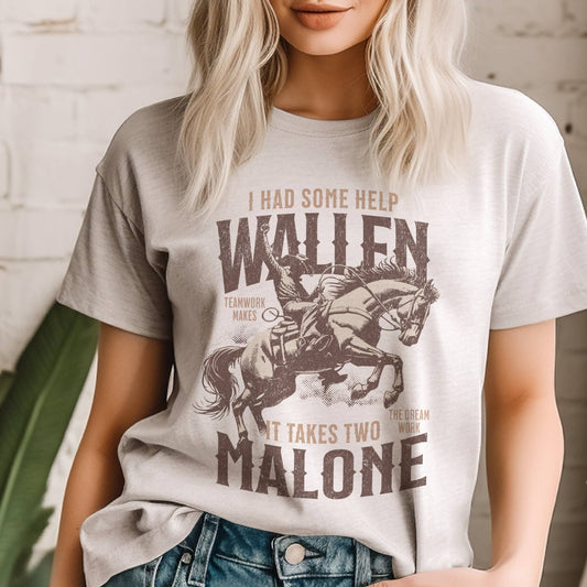 Wallen Malone Country Music Nashville Concert  Graphic Tee