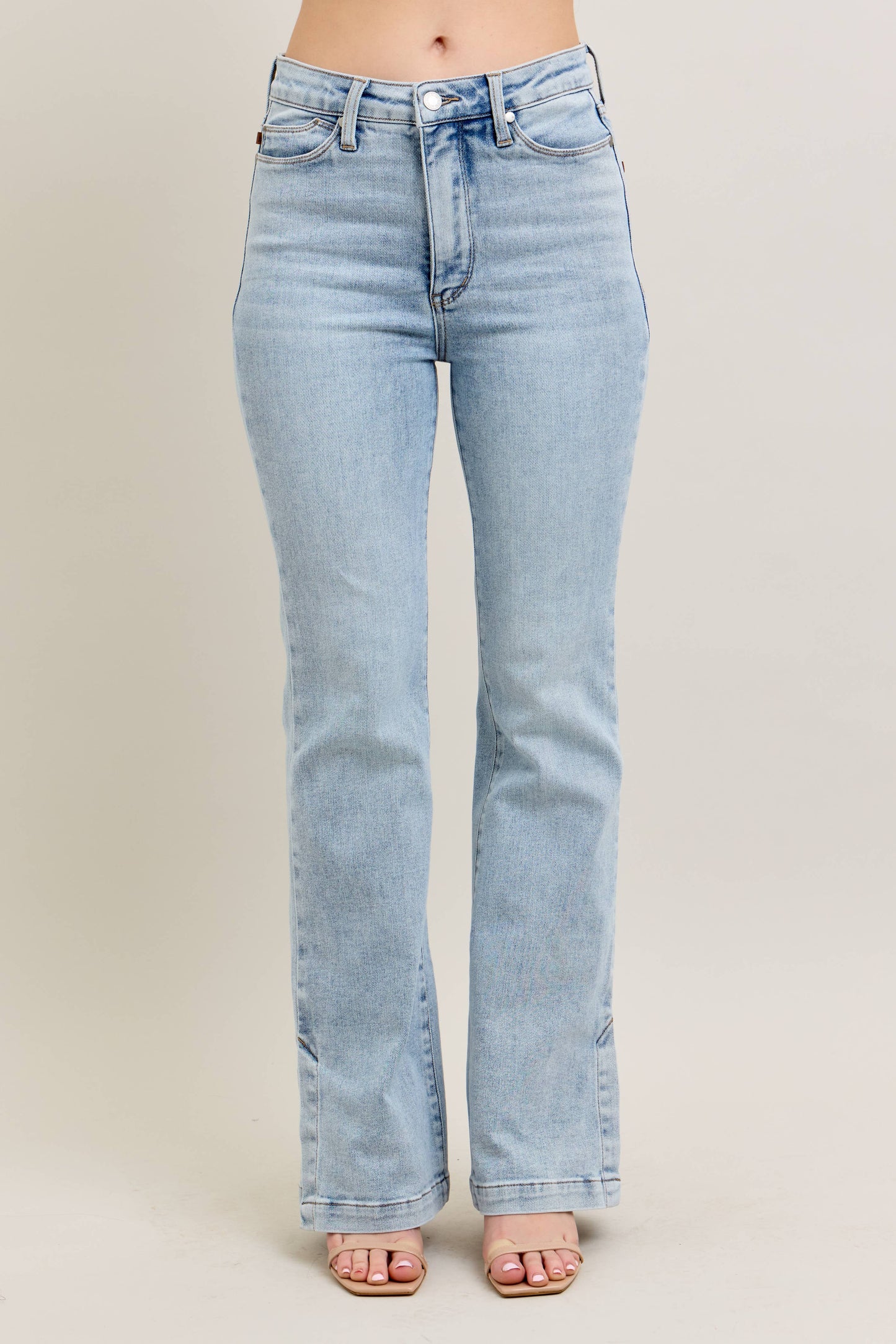 Judy Blue Tummy Control Vintage Wash Side Slit Slim Boot
