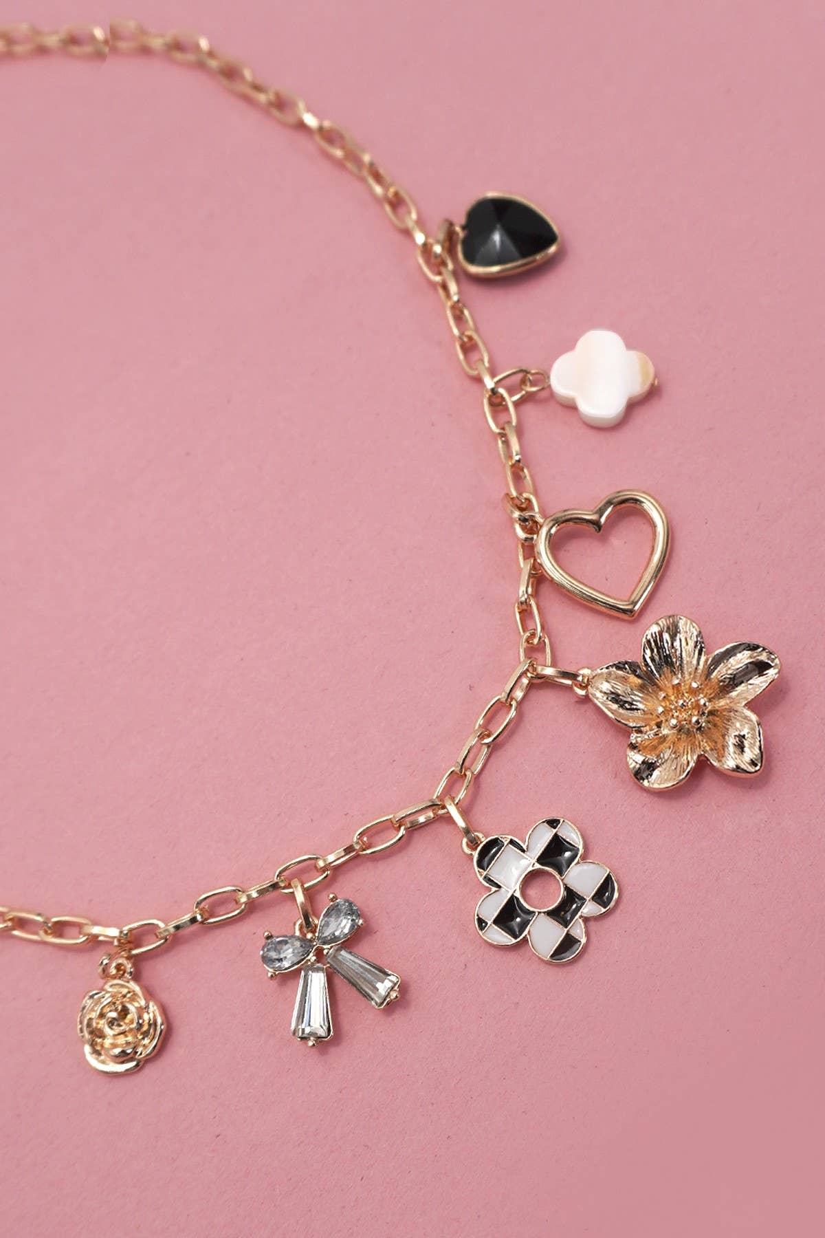 Checkered Charm Necklace