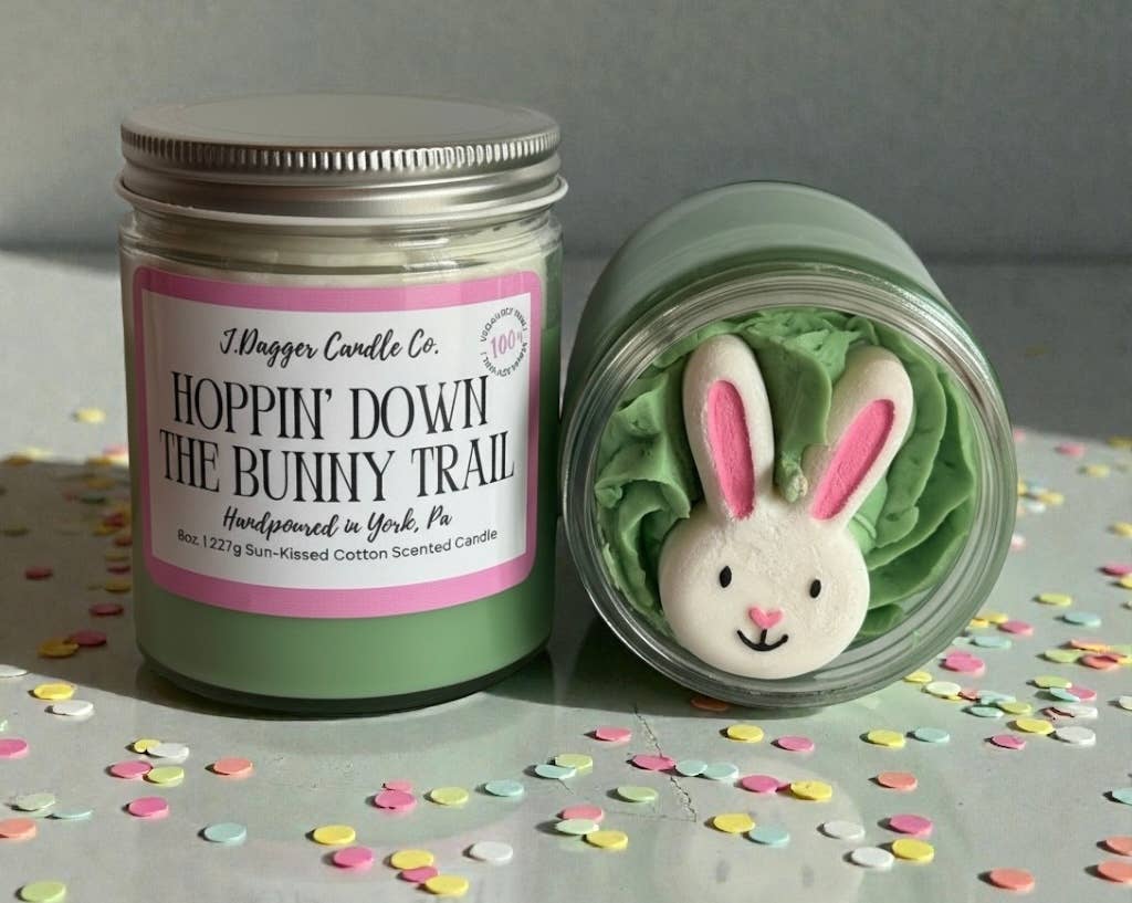 8oz. Bunny Trail Easter Themed Soy Dessert Candle