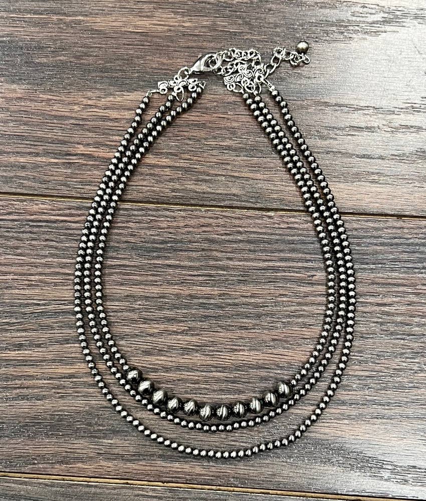 17" Polish Navajo Bead Necklace