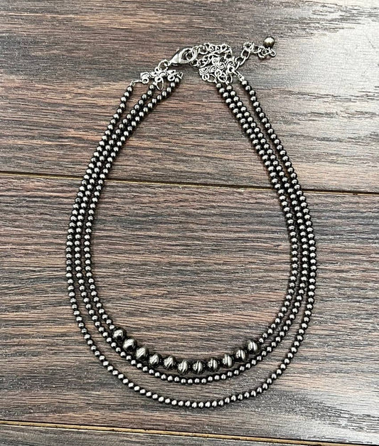 17" Polish Navajo Bead Necklace