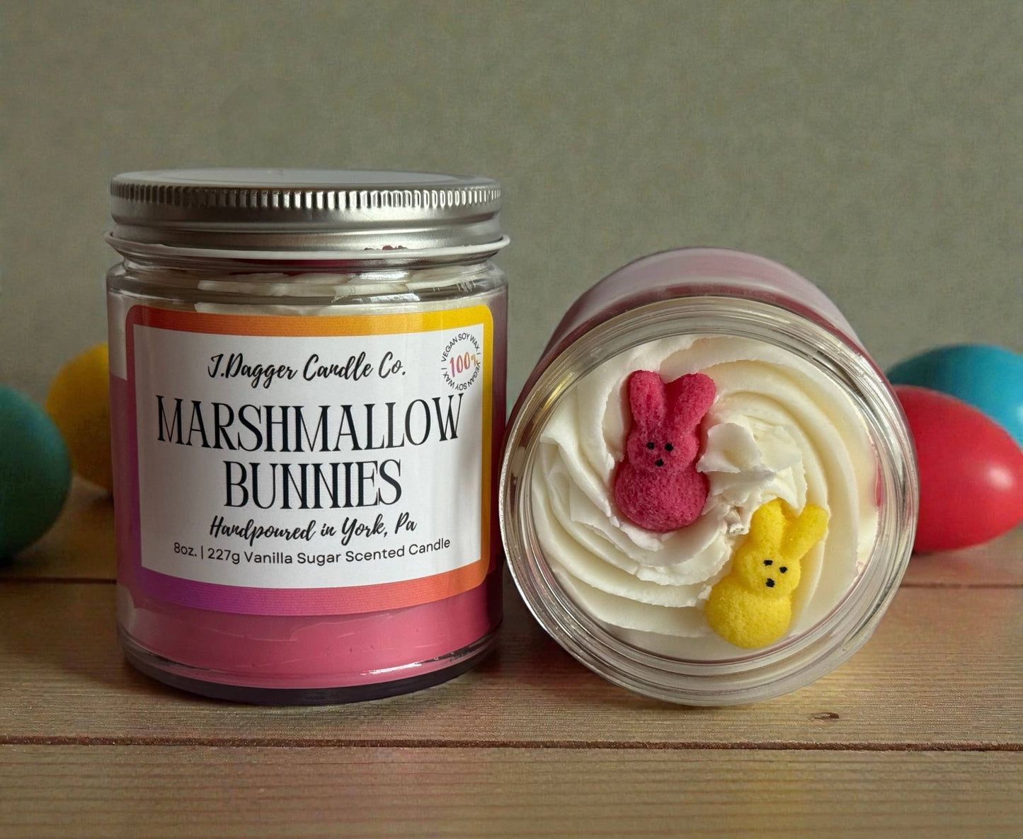 8oz. Marshmallow Peeps Easter Themed Soy Dessert Candle