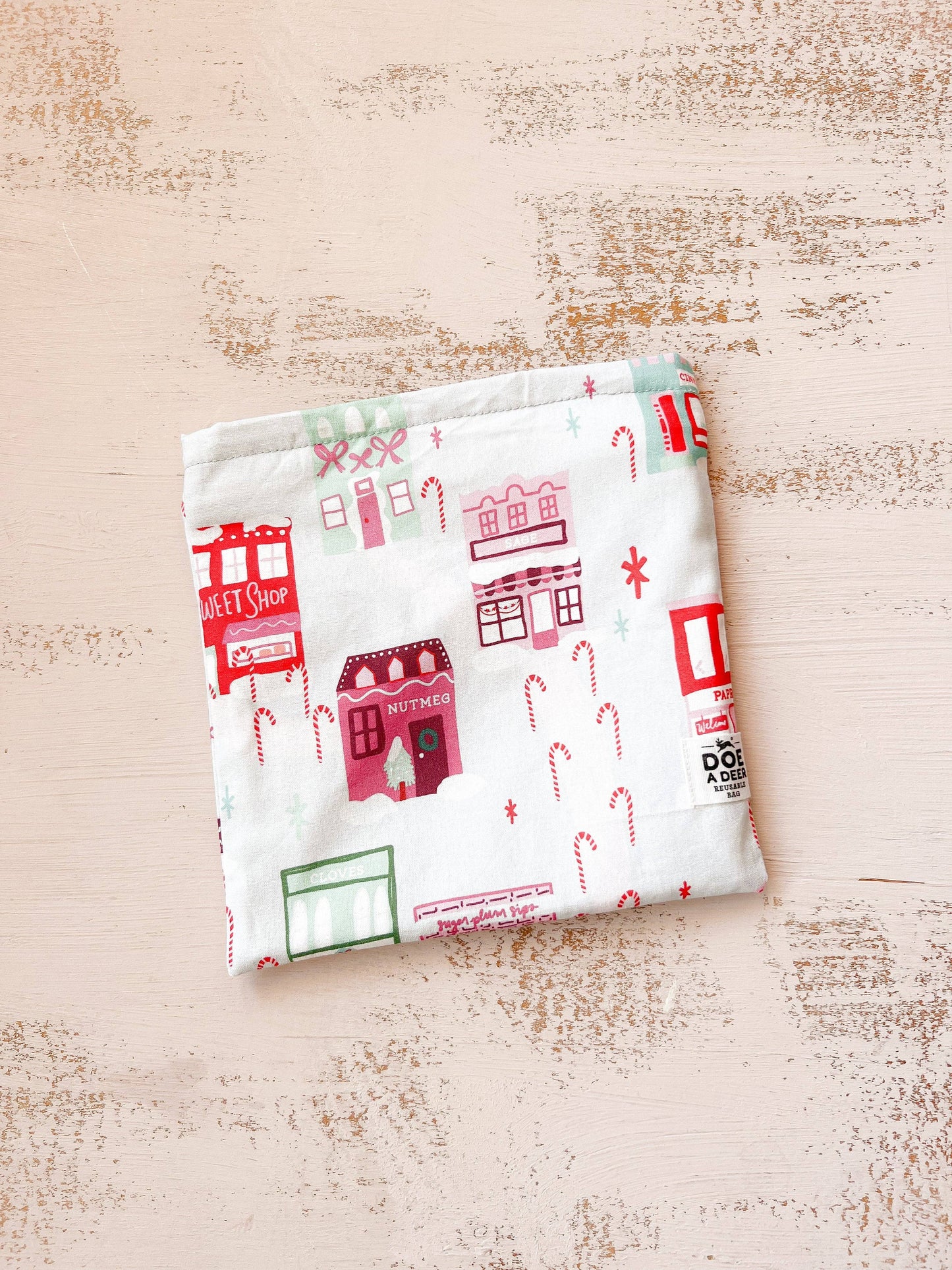 Christmas Village Reusable Snack Bag