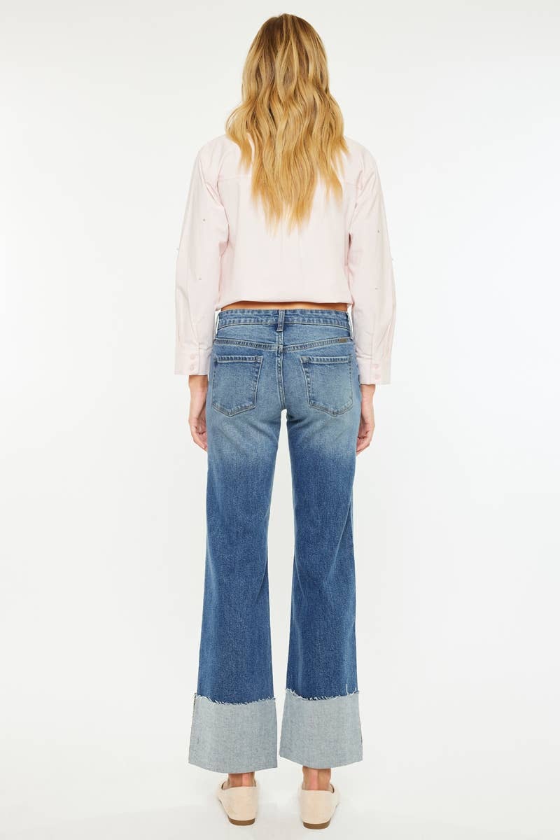 Kancan "Morgan" Mid rise Cuffed Jeans