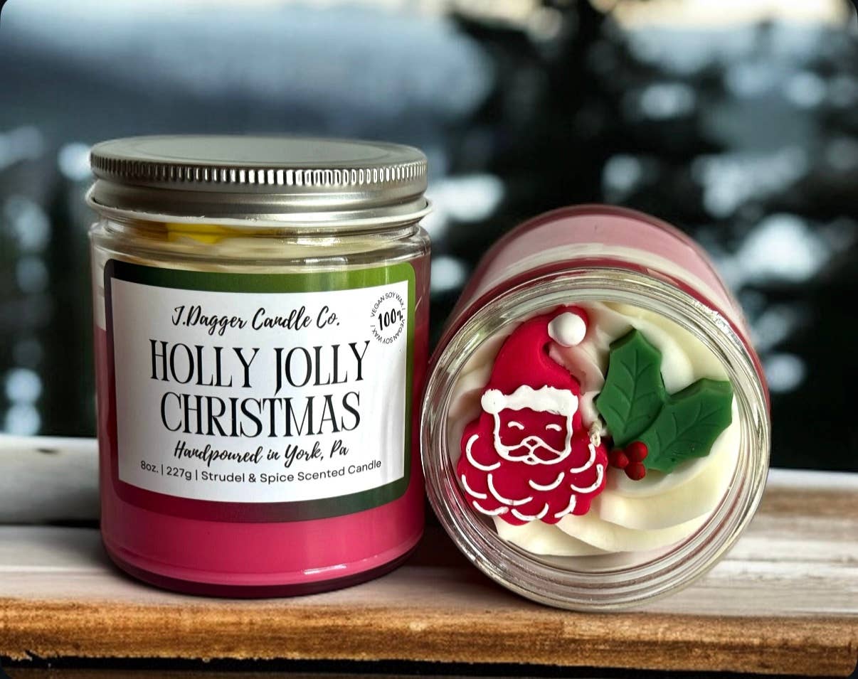 Holly Jolly Christmas Candle