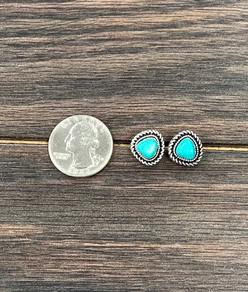 Irregular Turquoise Stud Earrings