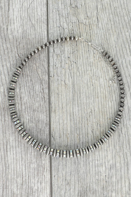 Western Navajo Pearl Beaded Collar Necklace