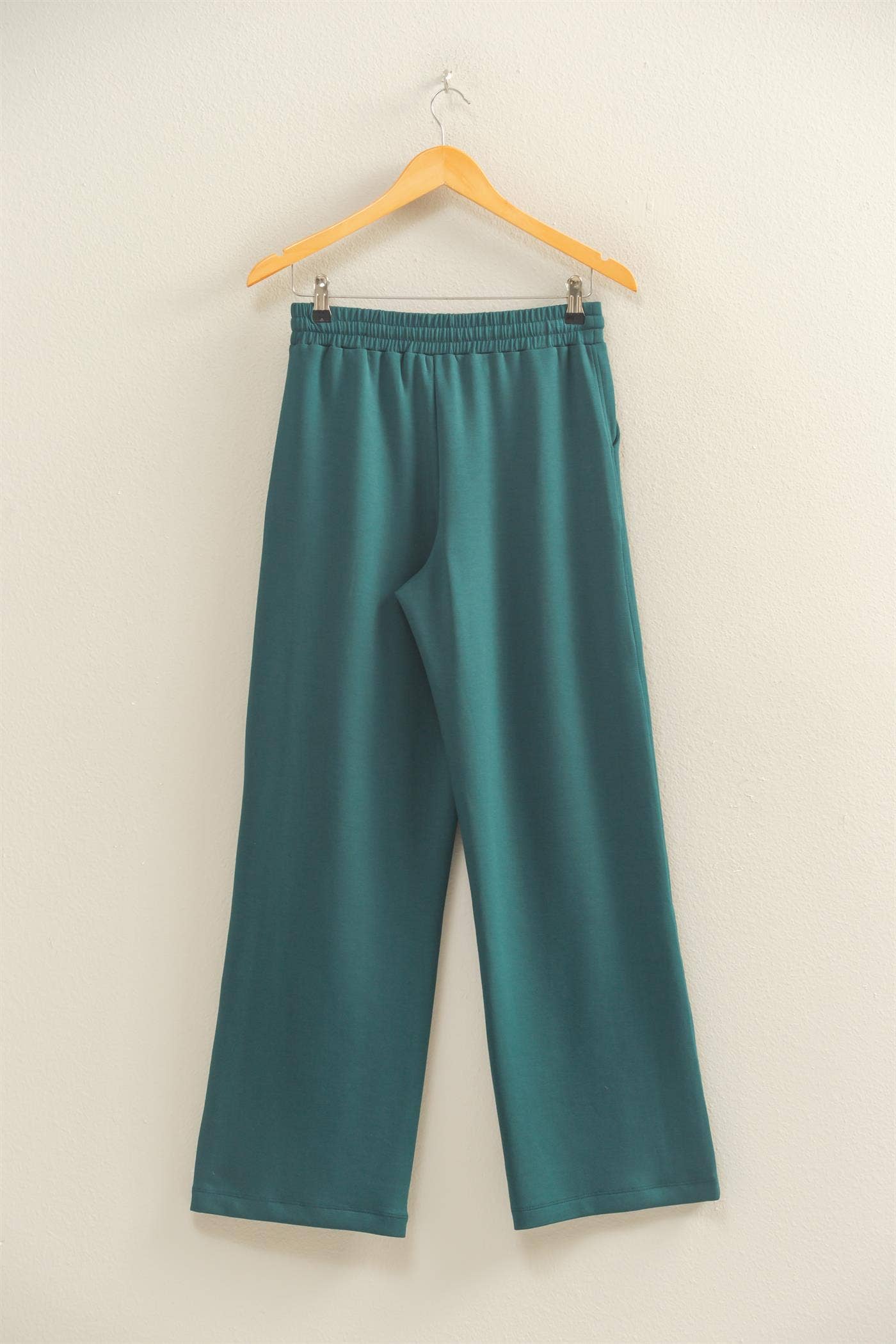 Scuba High-Waist Wide-Leg Drawstring Sweatpants