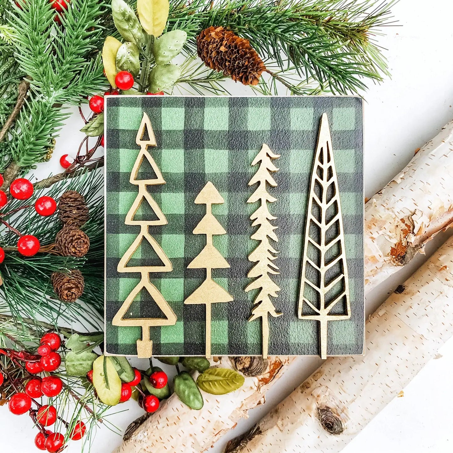 Christmas Mini Block Tiered Tray Signs - Laser Cut Design