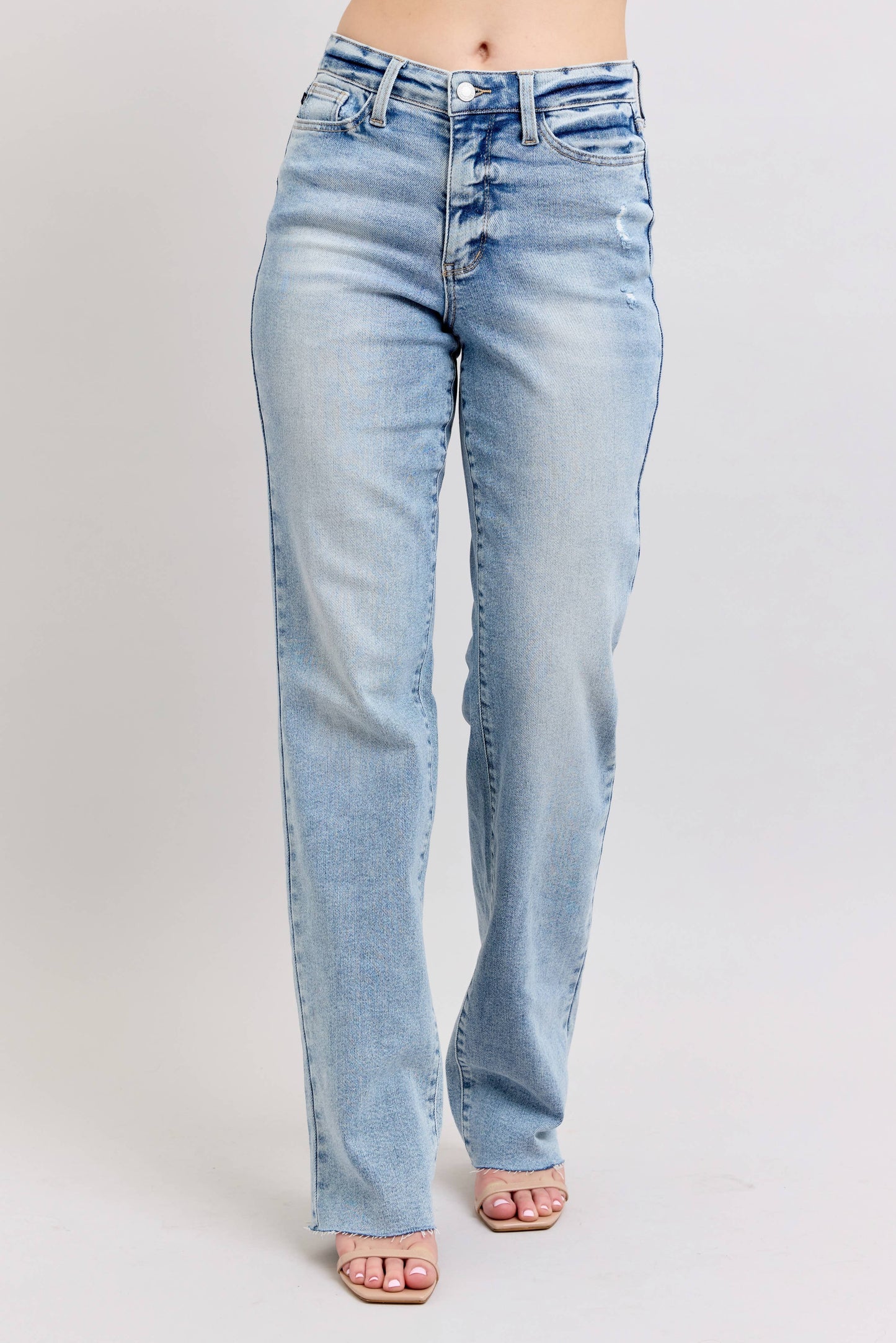 Judy Blue Light Wash Dad Jean