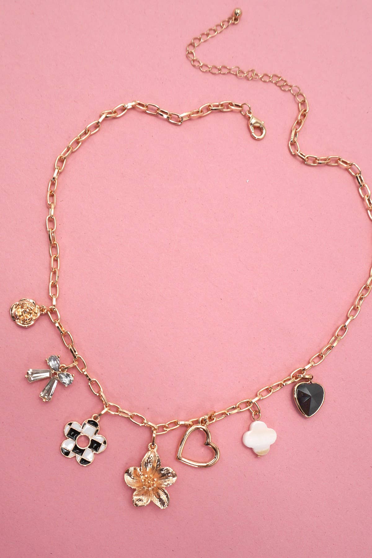 Checkered Charm Necklace