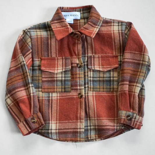 Boy's Lightweight Rust Flannel