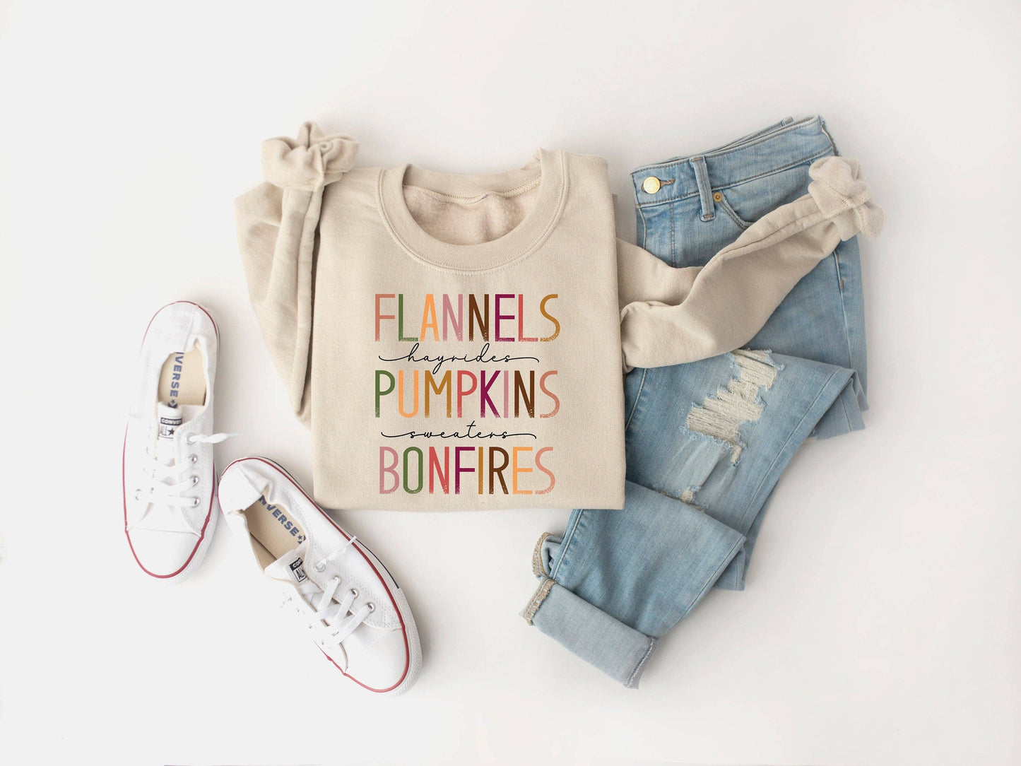 Flannels Pumpkins Bonfires  Sweatshirt