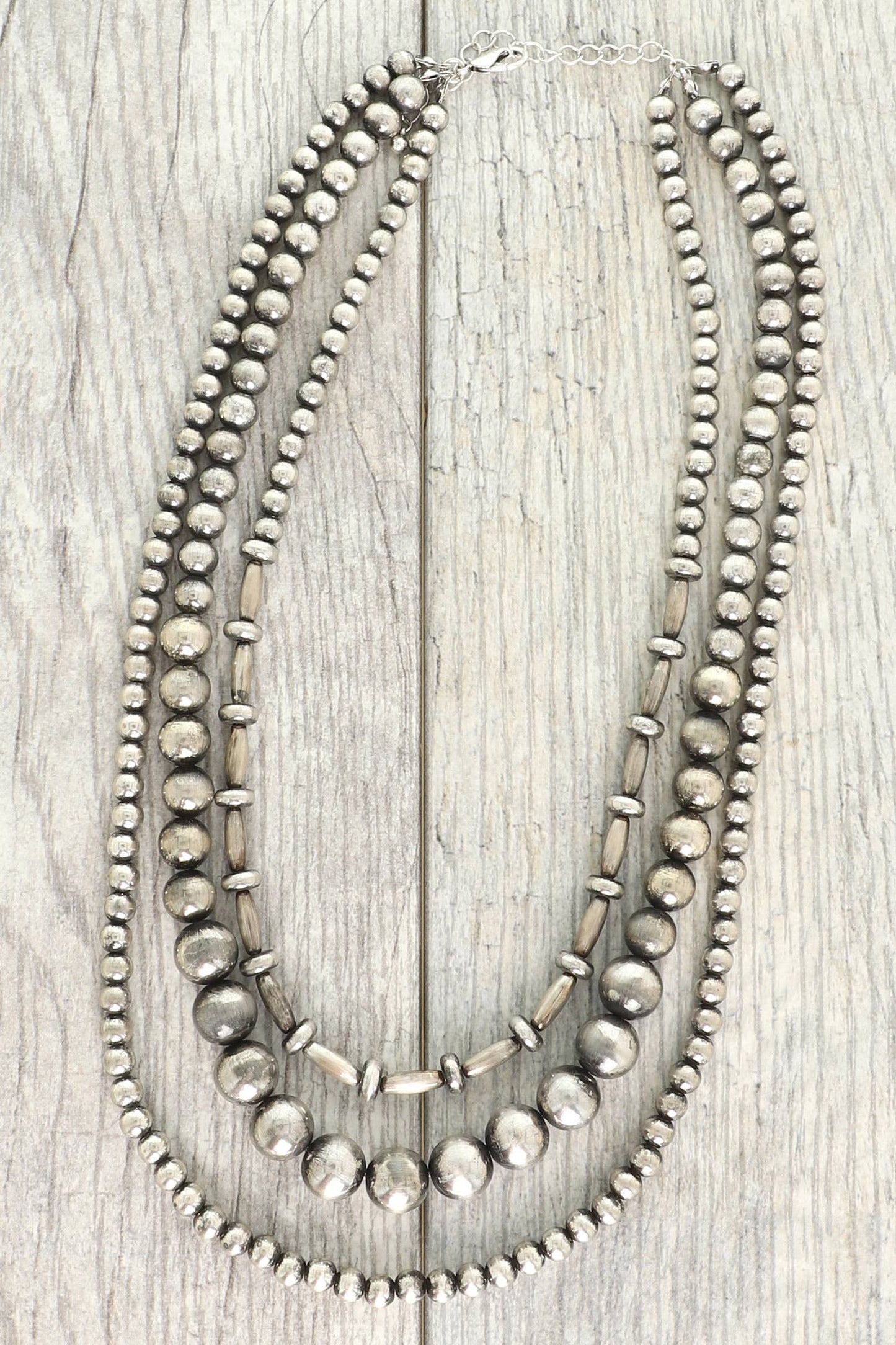 Western Navajo Multi Strand Pearl Necklace