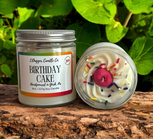 8oz. Birthday Cake Soy Dessert Candle 