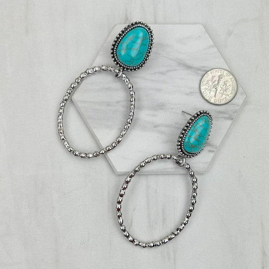 Turquoise Hoop Earrings