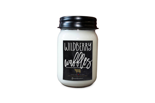 13 oz Mason Jar Candle: Wildberry Waffles