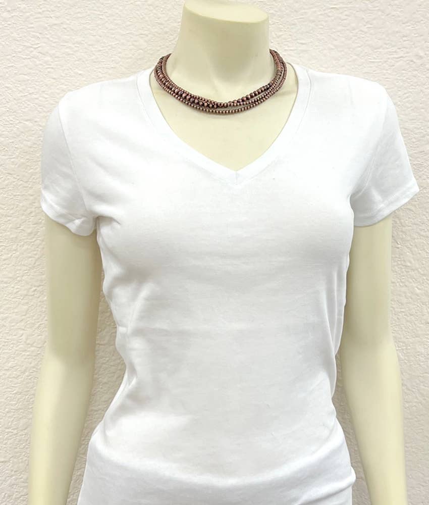 18" Copper Navajo Bead Necklace