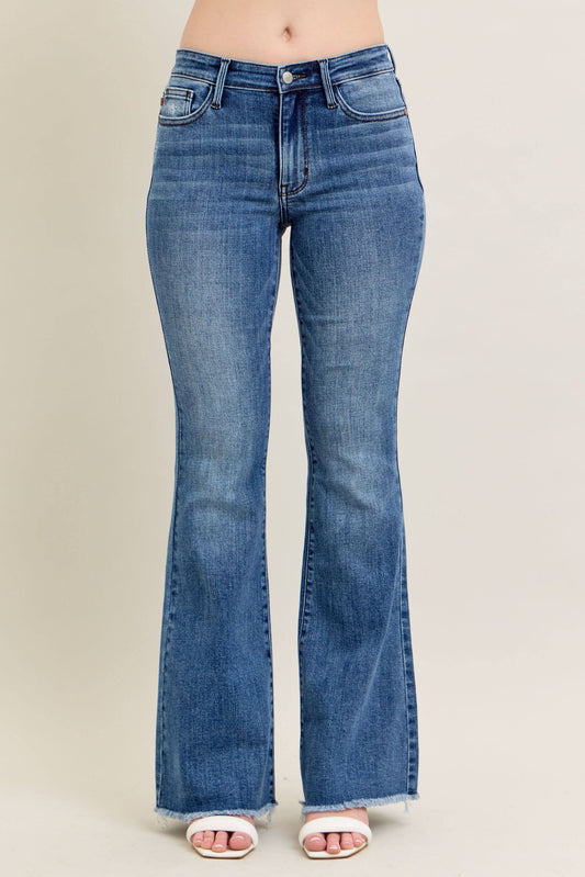 Judy Blue Vintage Wash Flare w/ Destroy and Fray Hem