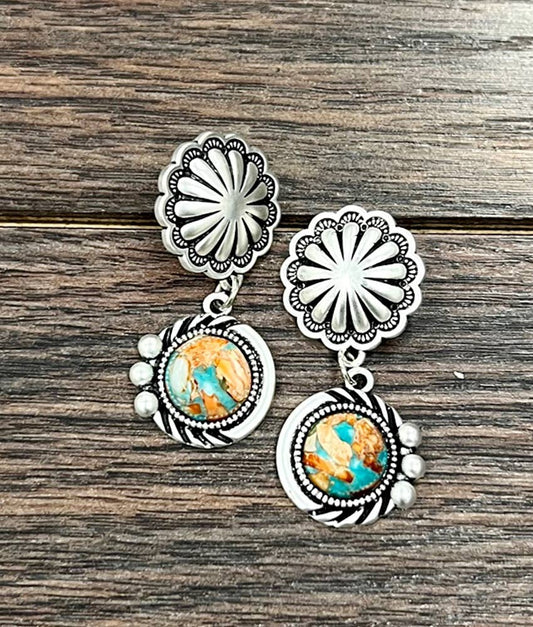 12mm Gemstone Post Earrings