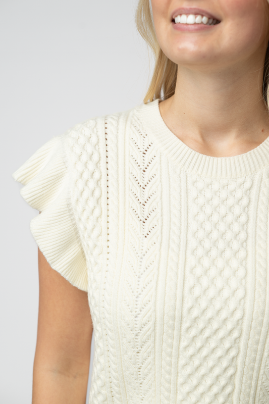 Felicity Flutter Sweater Top