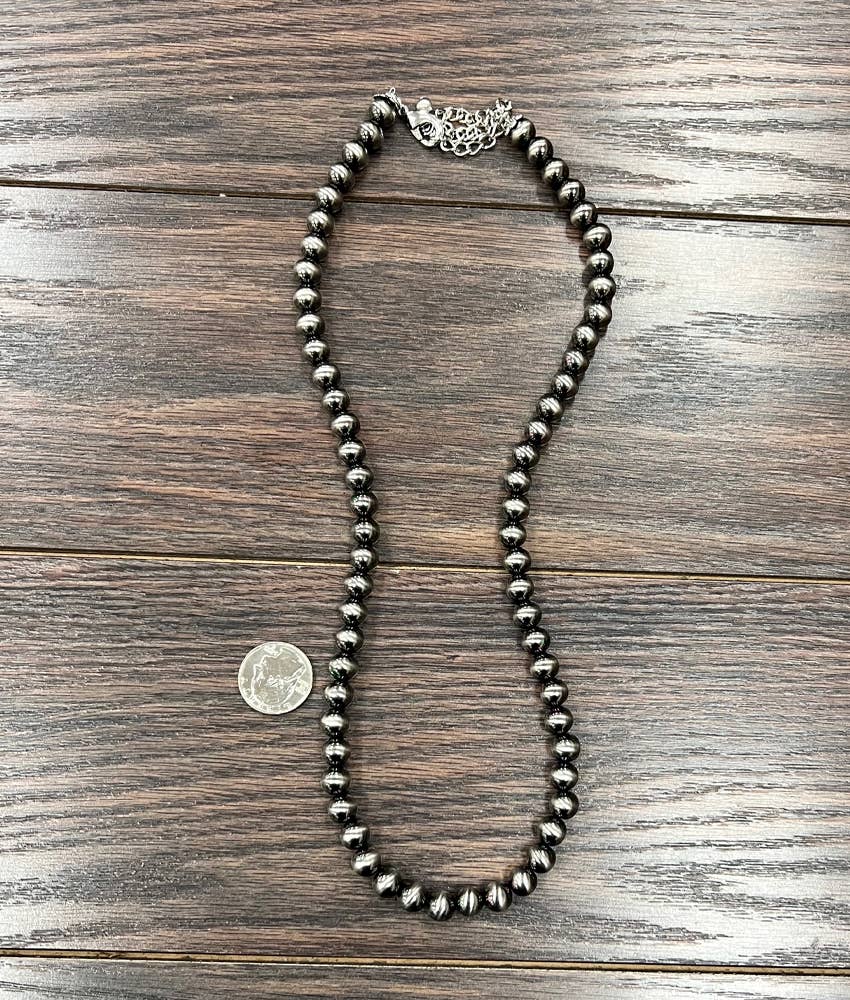 10mm Polish Navajo Bead Necklace