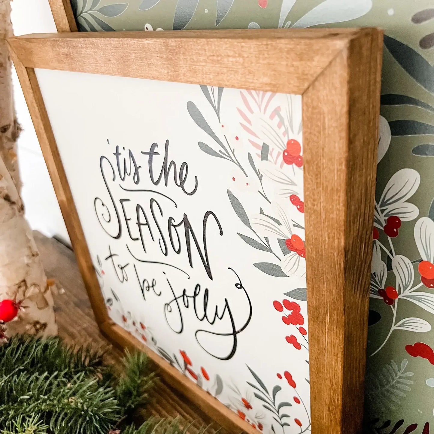 Christmas Sayings with Winter Berries