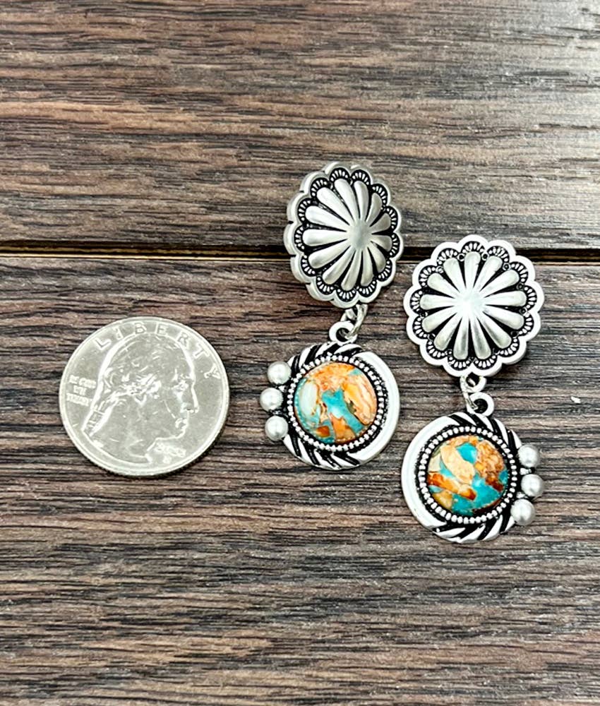 12mm Gemstone Post Earrings