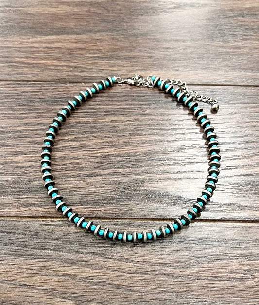 16" Rondelle Navajo Bead Necklace