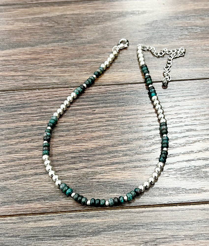 Silver Navajo Gemstone Necklace