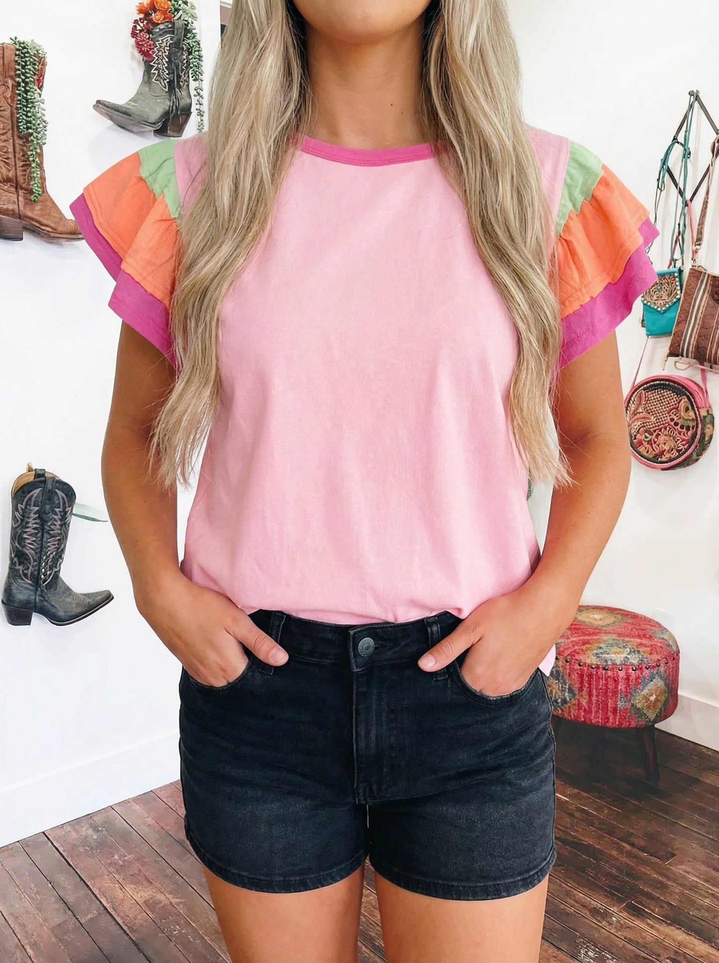 Molly Flutter Sleeve Top