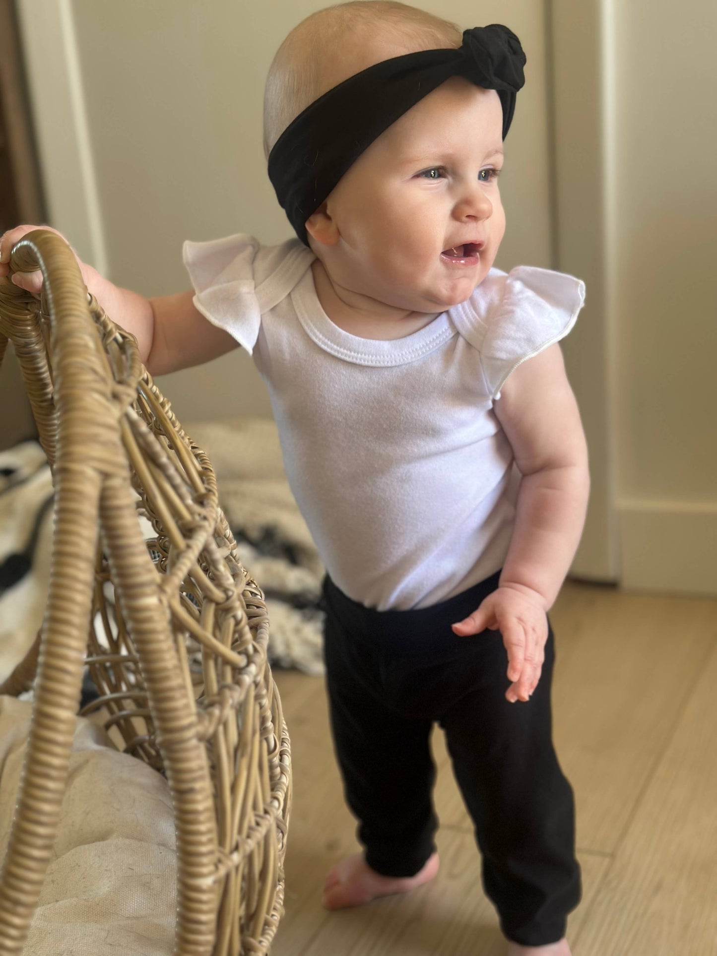 Basic Black Baby+Toddler Joggers